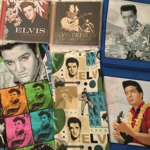 Vintage Elvis Fabric and 2  CD's
